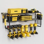 Etagère à outils à 3 niveaux pour 7 outils électriques, support mural pour perceuse à percussion, visseuse ... Etagère à outils à 3 niveaux pour 7 outils électriques, support mural pour perceuse à percussion, visseuse ...