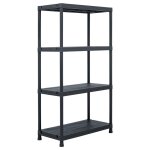 Etagère de rangement noir 100 kg 60x30x138 cm plastique Etagère de rangement noir 100 kg 60x30x138 cm plastique