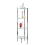 Etagère de salle de bain d'angle - yago - 4 tablettes en verre wenko Etagère de salle de bain d'angle - yago - 4 tablettes en verre wenko