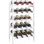 Etag�re a vin en bambou, support d'affichage de 20 bouteilles, etag�res de rangement sur pied a 5 niveaux ...