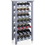 Etagre a vin en bambou, support d'affichage de 28 bouteilles avec plateau de table, etagres de rangement ...