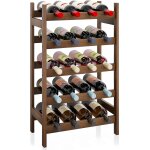 Etag�re a vin en bambou, support de pr�sentation pour 20 bouteilles, 5 niveaux pour cuisine, garde - ...
