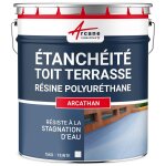 Etanchit toit terrasse, toit plat arcathan : rsine tanchit blanc 15 kg