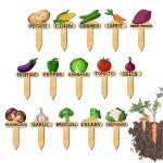 Etiquettes pour plantes, accessoires de serre en bois pour l'identification des lgumes rf. : 8768