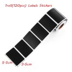 Etiquettes de tableau noir etanche, rouleau de 120 pi�ces, pour bouteille de confiture d'�pices, marqueur ...