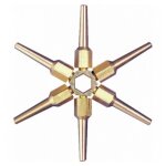 Etoile 6 becs 0 longueur standard 100 + 160 + 200 + 250 + 315 + 400 l / h castolin