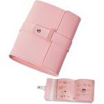 Etui a boucles d'oreilles en polyurthane, rose, petit livre, sac de rangement, etui de rangement pour ...