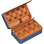 Etui de voyage pour 8 montres, lunettes de soleil, bagues et boutons de manchette - ecrins pour montres ...