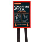 Evacuate - pack 2 d�tecteurs de fum�e + 2 supports aimant�s + 1 couverture anti - feu