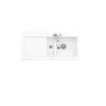 Evier cuisine villeroy et boch 1 bac et demi avec egouttoir a gauche subway pure 60 100 x 51 cm blanc ...