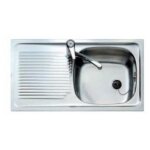 Evier  une cuve avec gouttoir teka e / 50 1c1e. reve 3010 acier inoxydable