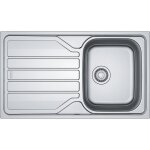 Evier � encastrer inox lisse 1 cuve 1 �gouttoir 860 x 500 mm fln 611 - 86 franke