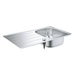 Evier k200 grohe 31552sd1 1 bac + 1 gouttoir - inox