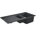 Evier k400 grohe 31642ap0 1 bac + 1 / 2 bac + 1 égouttoir - noir granite Evier k400 grohe 31642ap0 1 bac + 1 / 2 bac + 1 égouttoir - noir granite