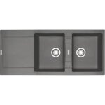 Evier de synth�se maris fragranit - � encastrer - 2 cuves + �gouttoir - coloris stone - mrg621 franke ...