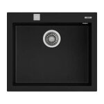 Evier - teka - forsquare - tegranite - 50x40 cm - vidage automatique - noir