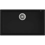 Evier - teka - square 72. 40 tg n - sous plan - tgranite + - noir - 76 cm