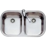 Evier - teka - stylo 2c - inox 18 / 10 - 2 cuves - vidage manuel