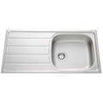 Ewi evier cuisine a encastrer 1 grand bac + 1 ?gouttoir quartz - inox - 100 x 50 cm Ewi evier cuisine a encastrer 1 grand bac + 1 ?gouttoir quartz - inox - 100 x 50 cm