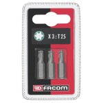 Ex1 - jeux de 3 embouts standards s�rie 1 torx facom ex140. j3