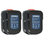 Extensilo 2x batteries compatible avec black & decker cp122k, cp122kb, cp12k, cdc120ak, cdc120asb outil ...