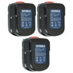 Extensilo 3x batteries compatible avec black & decker hp126k, hp128f3b, hp12k, hp12kd, hp9019k outil ...