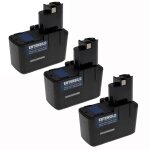 Extensilo 3x batteries compatible avec bosch gsb 12 vsp - 3, gsb 12vsp - 2, gsr 12v, gsr 12ves - 2, gsr ...