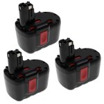 Extensilo 3x batterie compatible avec bosch gst 24v, psb 24ve - 2, saw 24v outil �lectrique (3300 mah, ...