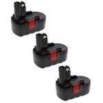 Extensilo 3x batteries compatible avec bosch psb 18 ve 2, psr 18 ve - 2 outil �lectrique (3300 mah, nimh, ...