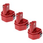 Extensilo 3x batteries compatible avec makita 6227dw, 6227dwbe, 6227dwe, 6227dwle, 6270dwae, 6270d outil ...