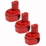 Extensilo 3x batterie remplacement pour makita 1434, 192600 - 1, 1435, 1422, 1422 192600 - 1, 1433, 1435f, ...
