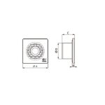 Extracteur d'air intermittent ultra - fin - diamtre 100 mm - punto filo vortice
