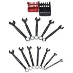 Facom 440. jp12a jeu de 12 cl mixtes  cliquet mtriques sur tui portatif, argent
