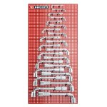 Facom jeu de cls  pipe dbouches mtriques et en pouces, sur panneau, 8 - 32 mm, 22 pices - 75. p22m ...