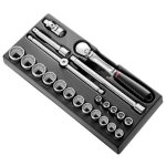 Facom module douilles 1 / 2  12 pans en pouces - 22 pi�ces - mod. sl161 - 212u