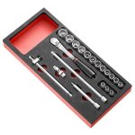 Facom module mousse douilles 3 / 8  6 pans mtriques - 20 pices - modm. jl161 - 36