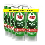 Fairy lot de 8 liquides vaisselle max power original 545 ml