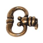 Fausse cl� anglaise - en zamak finition noir mat - 28 x 32 mm cadap