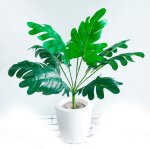 Fausses feuilles de monstera artificielles, plantes en pot, dcoration de maison, salon, balcon, jardin, ...