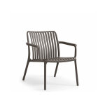 Fauteuil bas de jardin en r�sine pp 50 % recycl�, taupe - jardiline