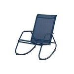 Fauteuil basculant de jardin noa rocking - bleu / bleu 61 x 90 x 100 cm