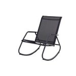 Fauteuil basculant de jardin noa rocking - graphite / gris 61 x 90 x 100 cm