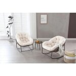 Fauteuil a bascule d'extrieur avec coussin epais, adapt aux balcons, porches, jardins, arrire - cours ...