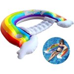 Fauteuil gonflable inclinable arc - en - ciel, lit flottant pliable pour piscine, sige flottant pour ...