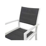 Fauteuil jardin alu / textil�ne rembourr� brazil / canaries - phoenix - blanc / gris fonc�