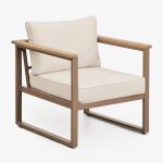 Fauteuil de jardin en aluminium lipov moka brown