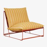 Fauteuil de jardin amaro jaune miel - rouge argile