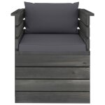 Fauteuil de jardin avec coussins bois de pin yueyinnkeji type1