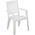 Fauteuil de jardin grosfillex dr iruba blanc, lot de 2