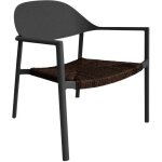 Fauteuil de jardin lounge en aluminium et résine bage Fauteuil de jardin lounge en aluminium et résine bage